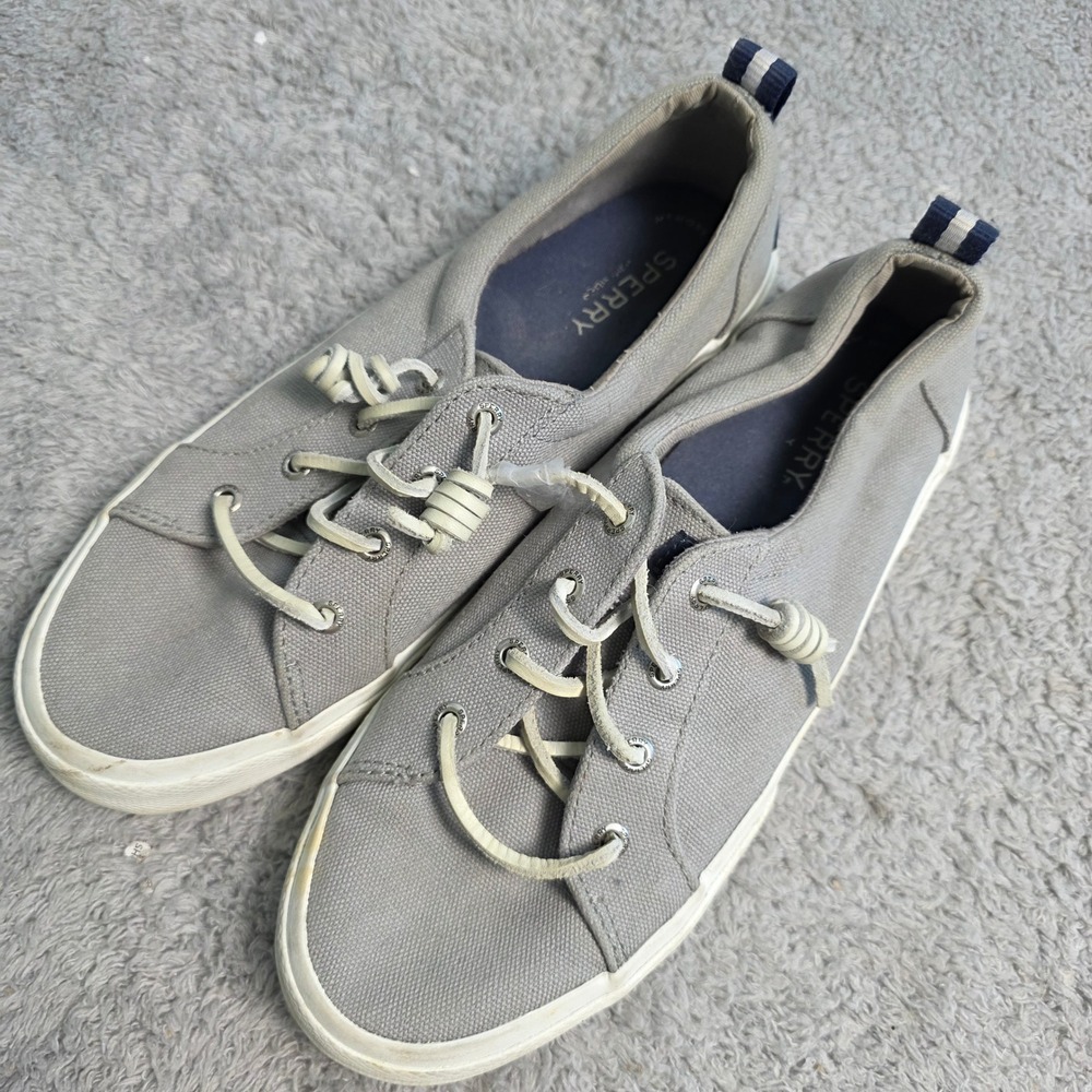 Sperry Top-Sider STS85103 Gray Canvas Sneakers Women's Size 8.5W
